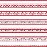 Cane Stripe Medallion with Crystal(Red)