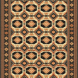 Beige Octagon Rustic Style(Red)