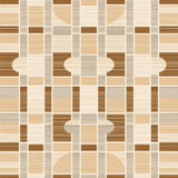 Contemporary Hand Carved Area Beige & Brown Geometric Design(Beige)