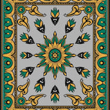 Floral Calavera Feline with Dazzling Petals and Ornate Details(Gray)