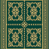 Festive Pine Lattice with Holiday Medallions(Green)