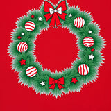 Joyful Pinecone Wreath Celebration Seasonal Accent(Red)