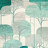 Whispering Grove Geometric Area with Artful Nature Inspired Forms(Gray)