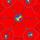 Crystal Arcade Button Prismatic Virtual Reality Wonderland (Red)