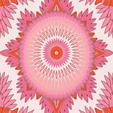 Dreamy Floral Medallion Accent Low Profile Construction(Pink)
