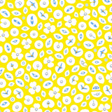 Arctic Bloom Interlocking Petal Mosaic Artistic Modern(Yellow)