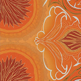 Botanical Leaf Vine Swirl Abstract Artistic Decorative Fancy(Orange)