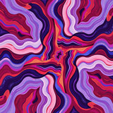 Abstract Watercolor Brushstroke with Flowing Paint Waves(Red)