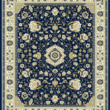 Chateau Collection Hoover Area Vintage Inspired Blue Beige(Blue)