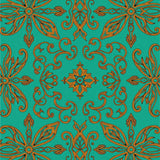 Jade Flooring with Swirling Paisley Flourishes (Blue) - ODIKA