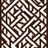 Interlocking Maze Modern Art Style (Brown)