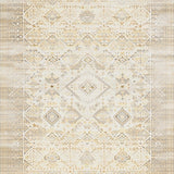 Distressed Beige Diamond Textured Area(Beige)