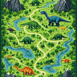 Colorful Dinosaur Expedition Route(Green)