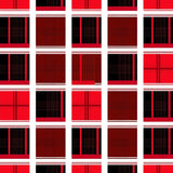 Traditional Lumberjack Plaid with Defined Blocky(Red)