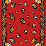 Oak Treasure Enchanted Forest Whimsical Illustration(Red)