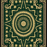 Holiday Starburst Medallion Design Floor(Green)