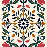 Abstract Floral Medallion Floor Covering(Beige)