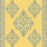 Damask Swirl Artisan Crafted Transitional Scroll (Yellow)