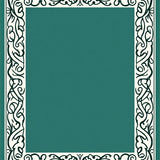 Botanical Vine Interwoven Scroll Lattice Framework(Teal)