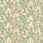Faded Paisley Garden with Cascading Petal (Ivory) - ODIKA