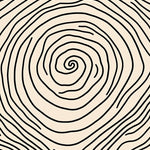 Modern Abstract Ripple with Concentric Flowing Motifs (Beige) - ODIKA