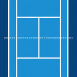 Tennis Court Doubles Service Lines(Blue)