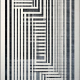 Contemporary Black and White Patterned Area for Modern Patios(Black)