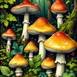 Vintage Mushroom Floor Non Slip(Red) - ODIKA