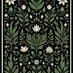 Enchanted Botanical Garden Vintage Floral (Black) - ODIKA