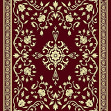 Baroque Floral Damask Scroll Luxurious Decorative Traditional(Red)