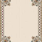 Classic Palmette Motif with Intertwined Lattice and Floral Sprays(Beige)