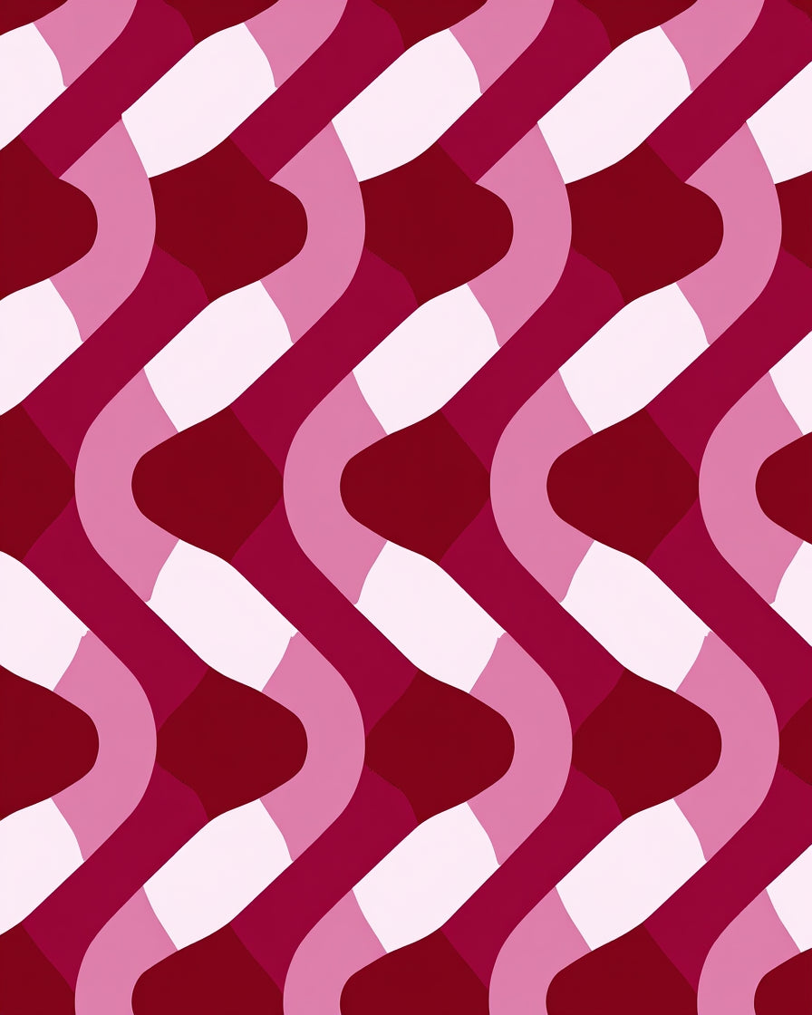 Modern Interlocking with Dynamic Gradient Accents (Pink) - ODIKA