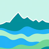 Mountain Landscape Horizon(Teal)
