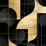 Chic Modernist Bold Artistic Motif(Gold)