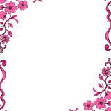 Vintage Floral Medley with Delicate Petal Clusters and Curved Vines (Pink)