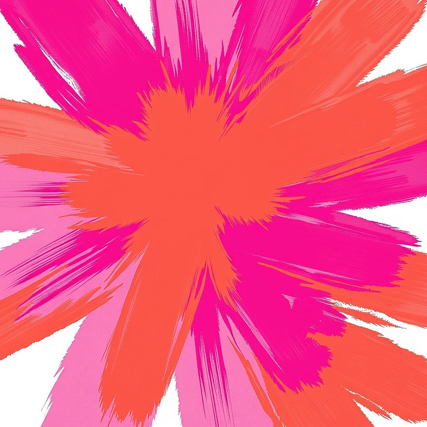 Abstract Brushstroke Watercolor Splash Artistry (Pink) - ODIKA