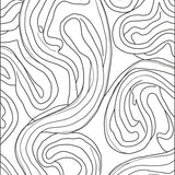 Abstract Boho Wave Motif with Tape Style Highlights(Black)