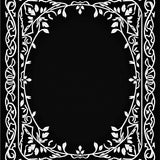 Winter Vine Interlocking Botanical Artistic Contemporary Flair(Black)