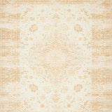 Elegant Vintage Inspired Area With Distressed Medallion Design(Ivory)