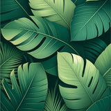 Charming Palm Leaf Motif(Green)