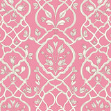 Ornamental Lattice Featuring Distressed Botanical Embellishments (Pink) - ODIKA