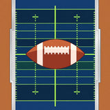 Gridiron Field Central Football Yard Line(Blue)