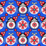 Enchanted Snowman Gathering with Interlocking Frosted Flake Symbols(Blue)