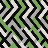 Modern Zigzag Chevron Herringbone Stylized Tessellation(Black)