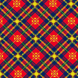 Highland Tartan Crisscross Checkered Lattice Statement(Red)