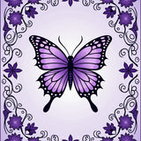 Enchanting Garden Fantasy Tapestry(Purple)
