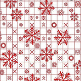 Holiday Checkered Snowflake Festive Decorative(White)