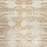 Vintage Style Area Beige Brown Geometric Diamond(Beige)