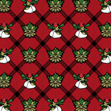 Festive Tartan with Classic Holiday Pinecone Ornamentation(Red)