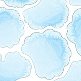 Whimsical Cloudburst with Swirling Abstract Motifs (Blue) - ODIKA